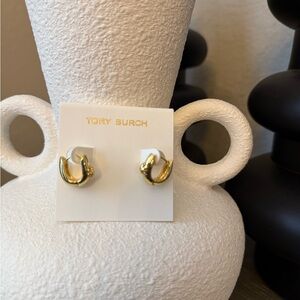 Tory Burch Gold Mini Huggies Earrings